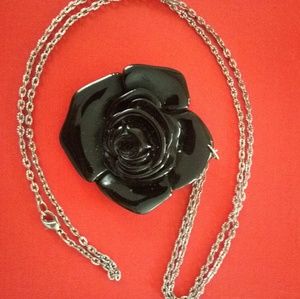 Black rose pendant